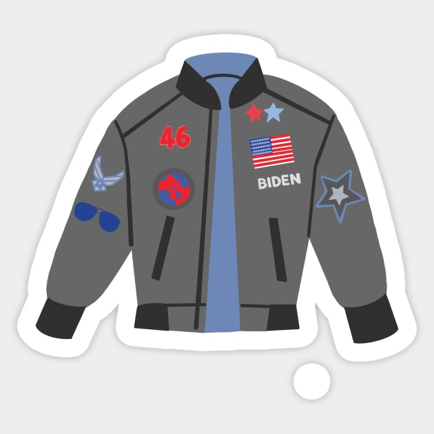 Biden’s Flight Jacket Sticker by GrellenDraws